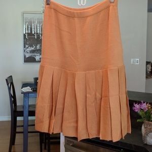 Vintage Peach St. john Pleated Skirt